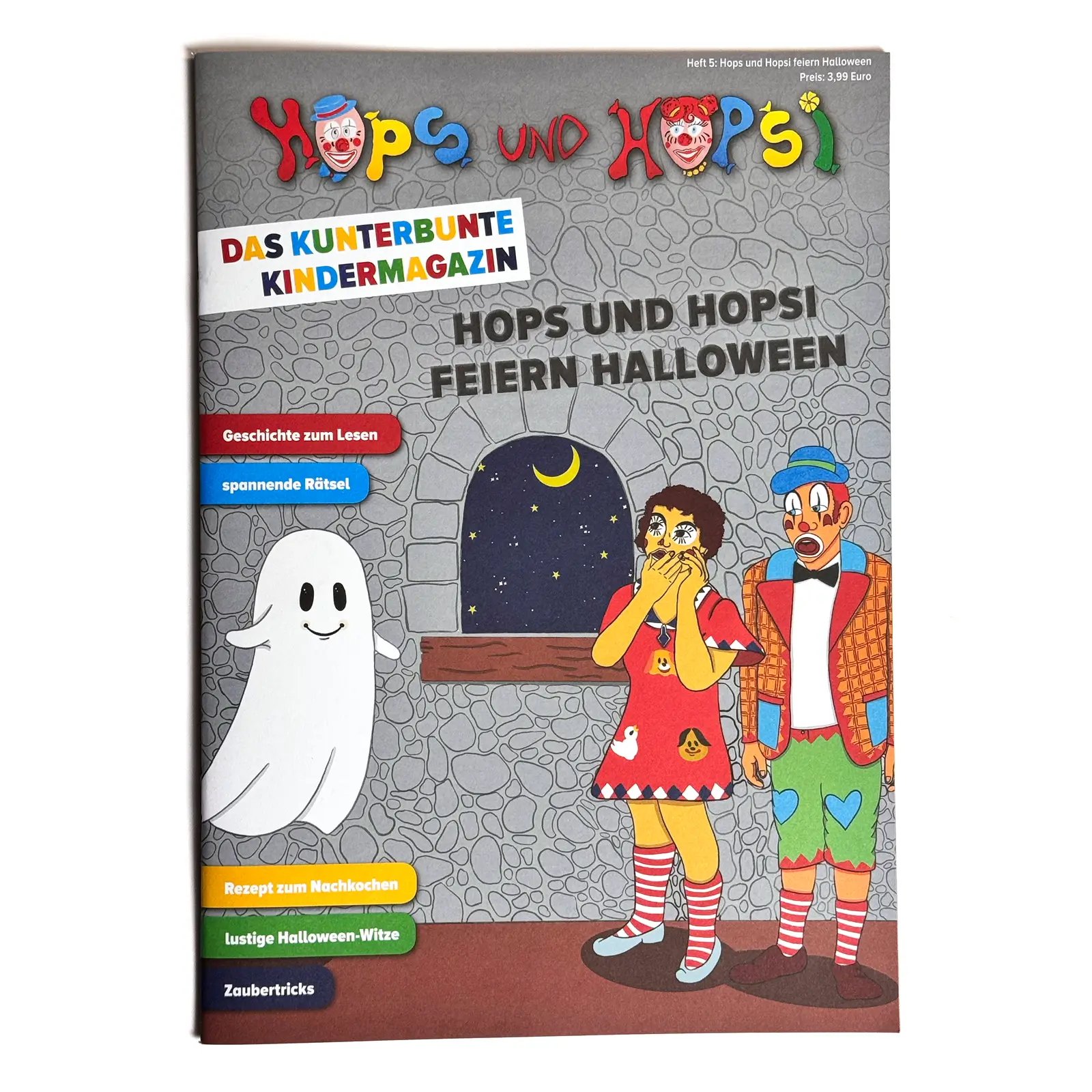 Das kunterbunte Kindermagazin Heft 5: "Hops und Hopsi feiern Halloween"