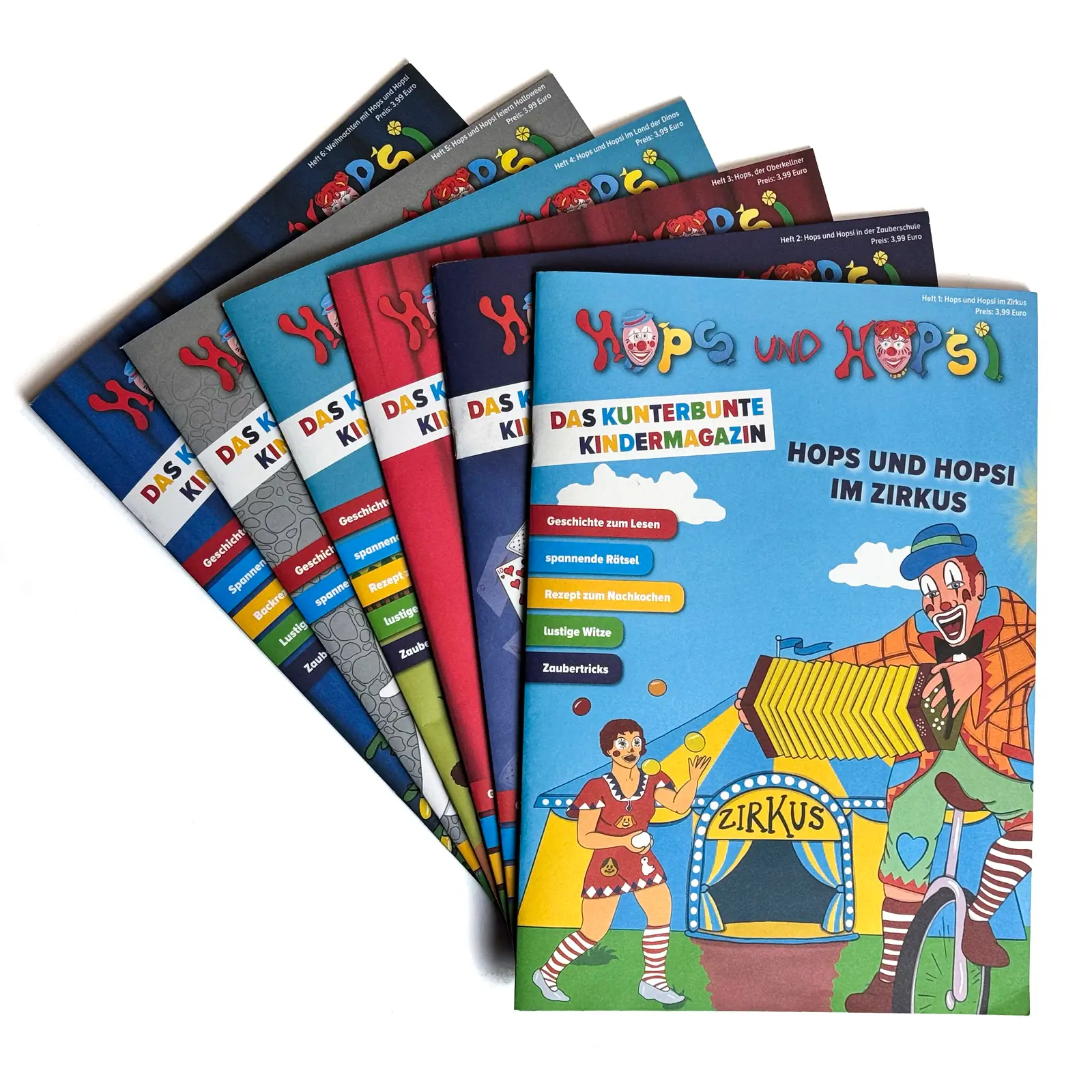 Das kunterbunte Kindermagazin im Set Heft 1-6